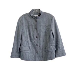 Akris Punto Striped Button Up Jacket